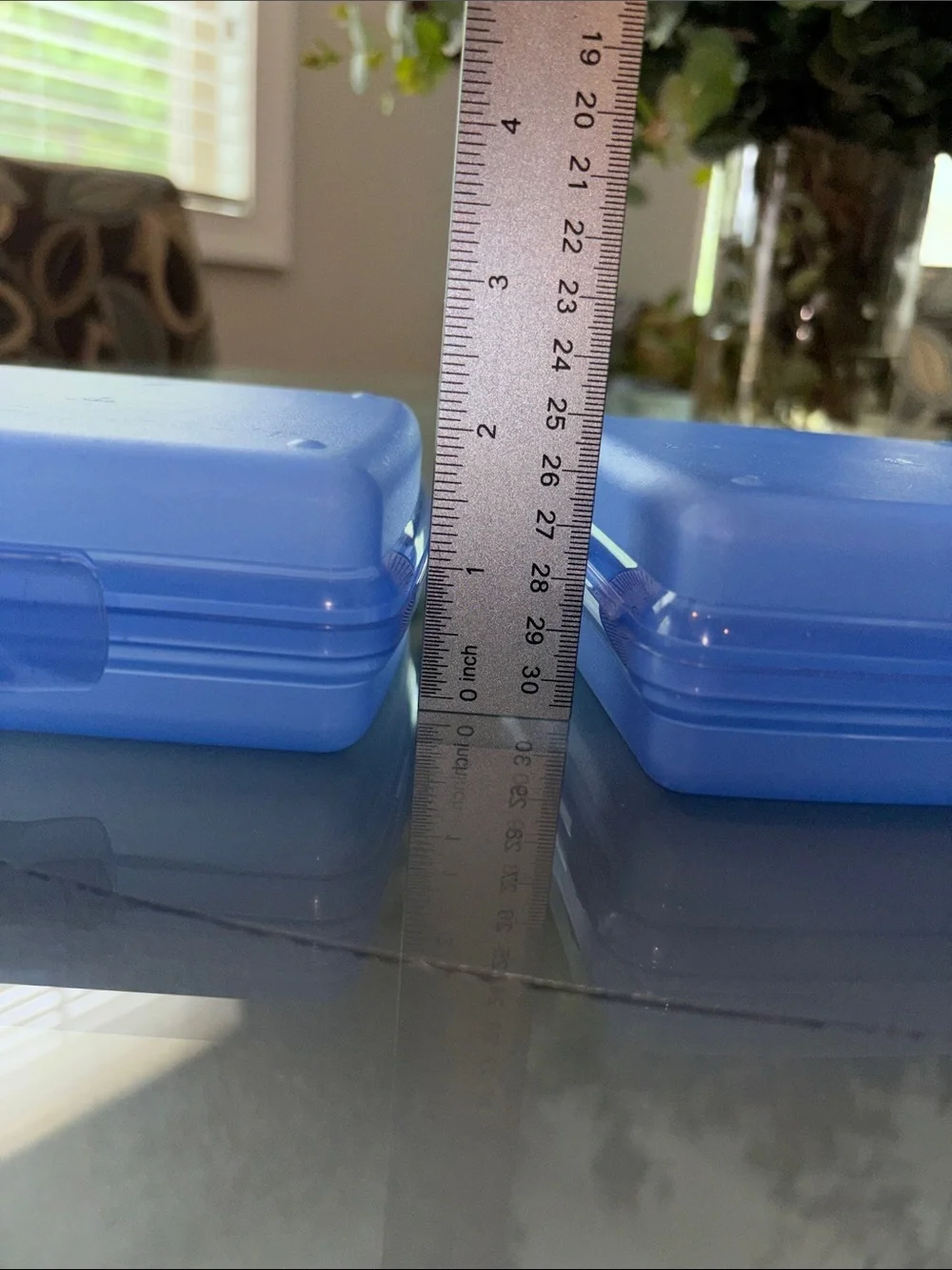 Tupperware Blue Plastic Sandwich Food Container-set of 2